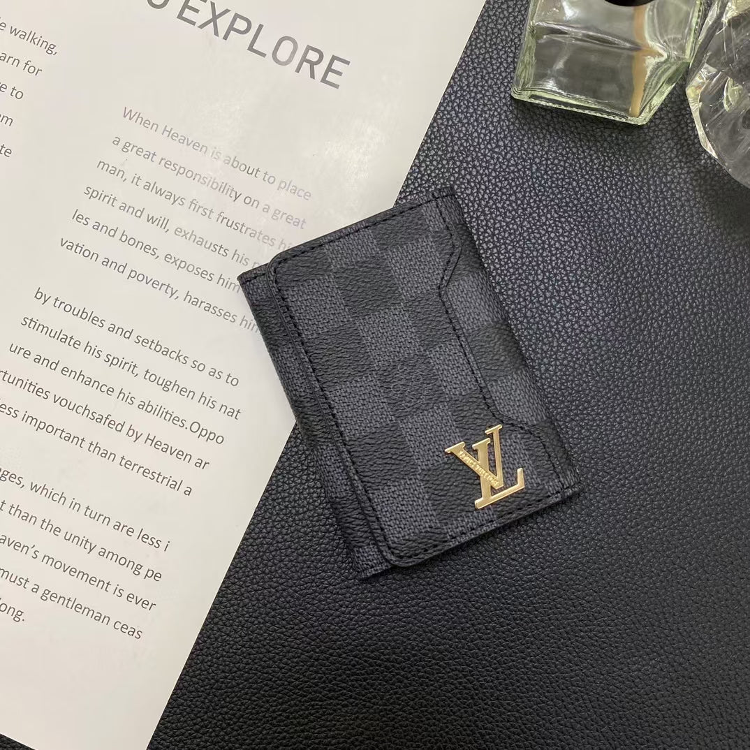 Luxury Monogram Card Holder Wallet – Premium LV Style