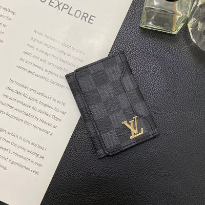 Luxury Monogram Card Holder Wallet – Premium LV Style