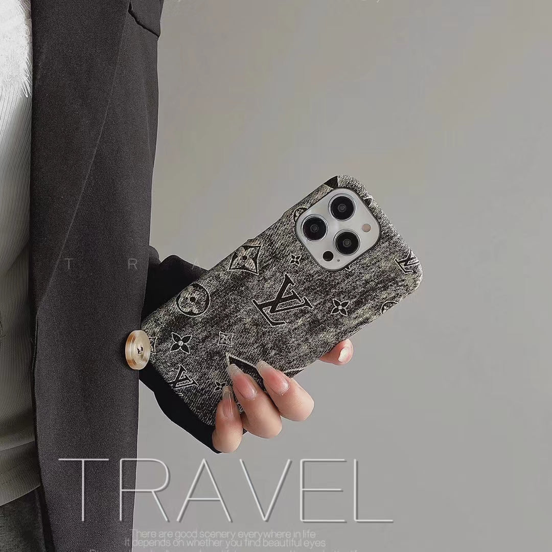 Comprehensive Protection - LV Chic iPhone Case in Action