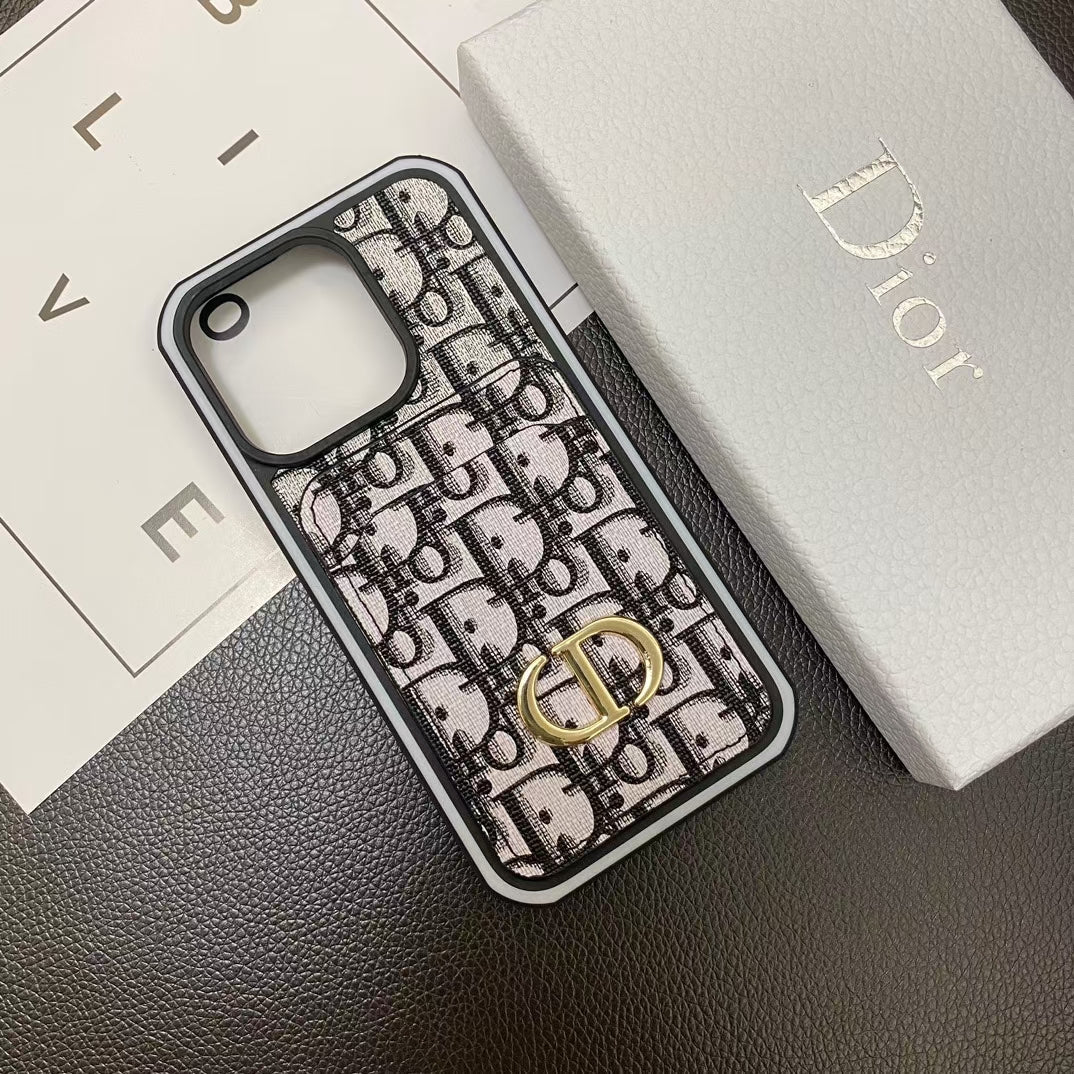 Fashionable Dior iPhone Case with Integrated Card Holder