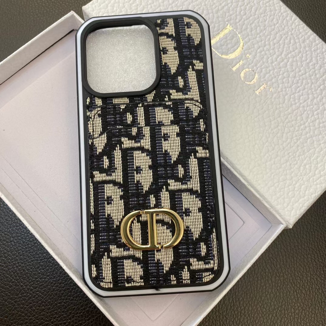 Elegant Dior iPhone Case showcasing its practical card slot