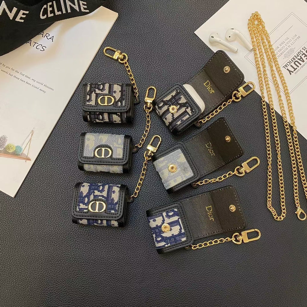 Luxury CD AirPods Case with Stylish Chain Detail – Trendhypecase