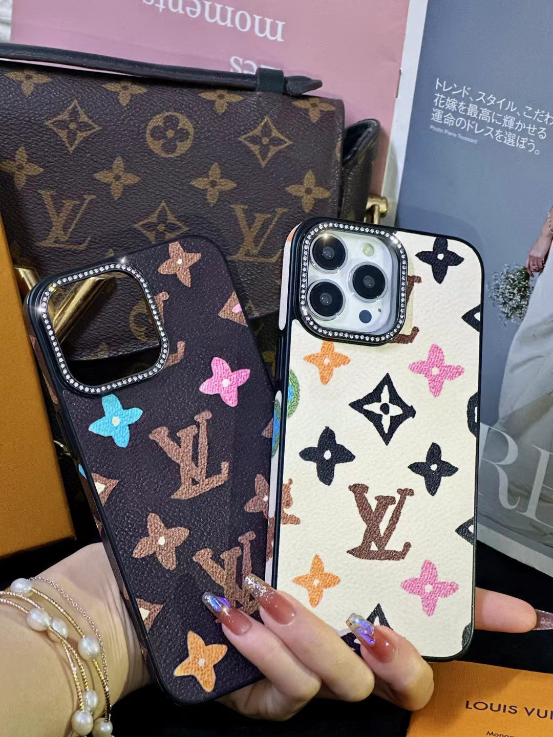 Chic LV Monogram iPhone Case featuring iconic Louis Vuitton monogram