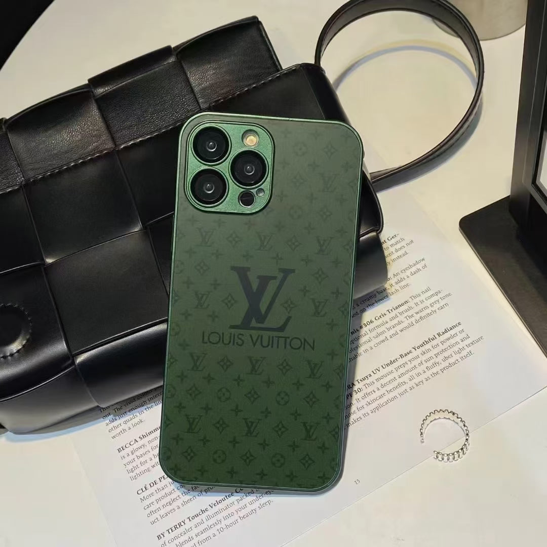 LV Shiny Luxury iPhone Case & Lens Protector