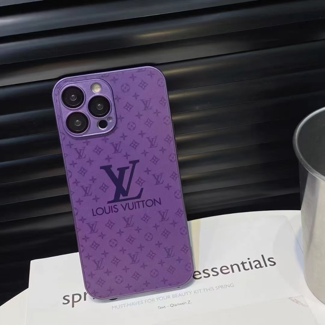 LV Shiny Luxury iPhone Case & Lens Protector