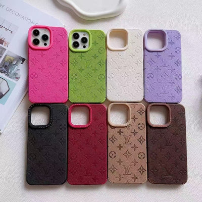 Luxury LV Monogram Embossed Phone Case Collection