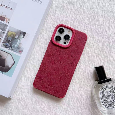 Luxury LV Monogram Embossed Phone Case Collection