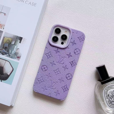 Luxury LV Monogram Embossed Phone Case Collection