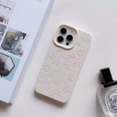Luxury LV Monogram Embossed Phone Case Collection