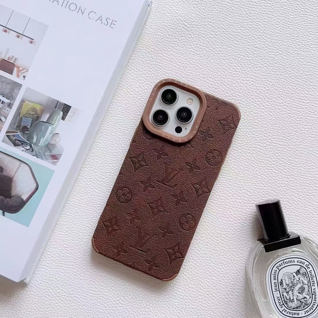 Luxury LV Monogram Embossed Phone Case Collection