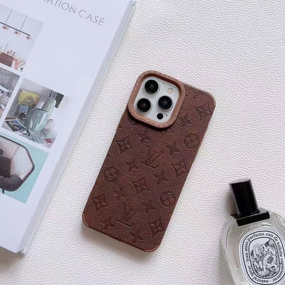 Luxury LV Monogram Embossed Phone Case Collection