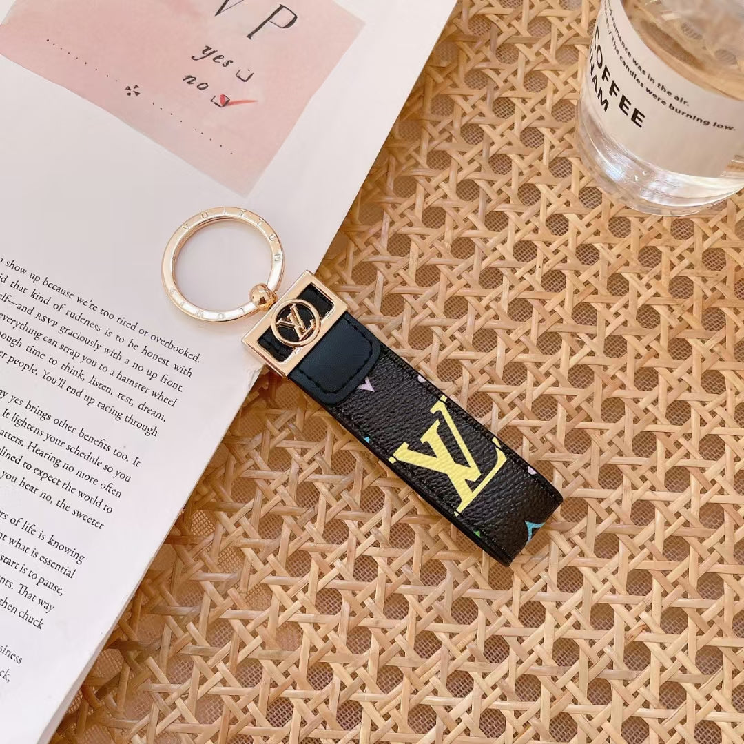 Luxury LV Monogram Keychain – Stylish & Durable in Multiple Colors