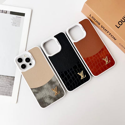 Luxury LV Embossed Dual-Tone iPhone Case