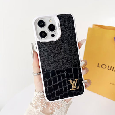 Luxury LV Embossed Dual-Tone iPhone Case