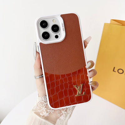 Luxury LV Embossed Dual-Tone iPhone Case