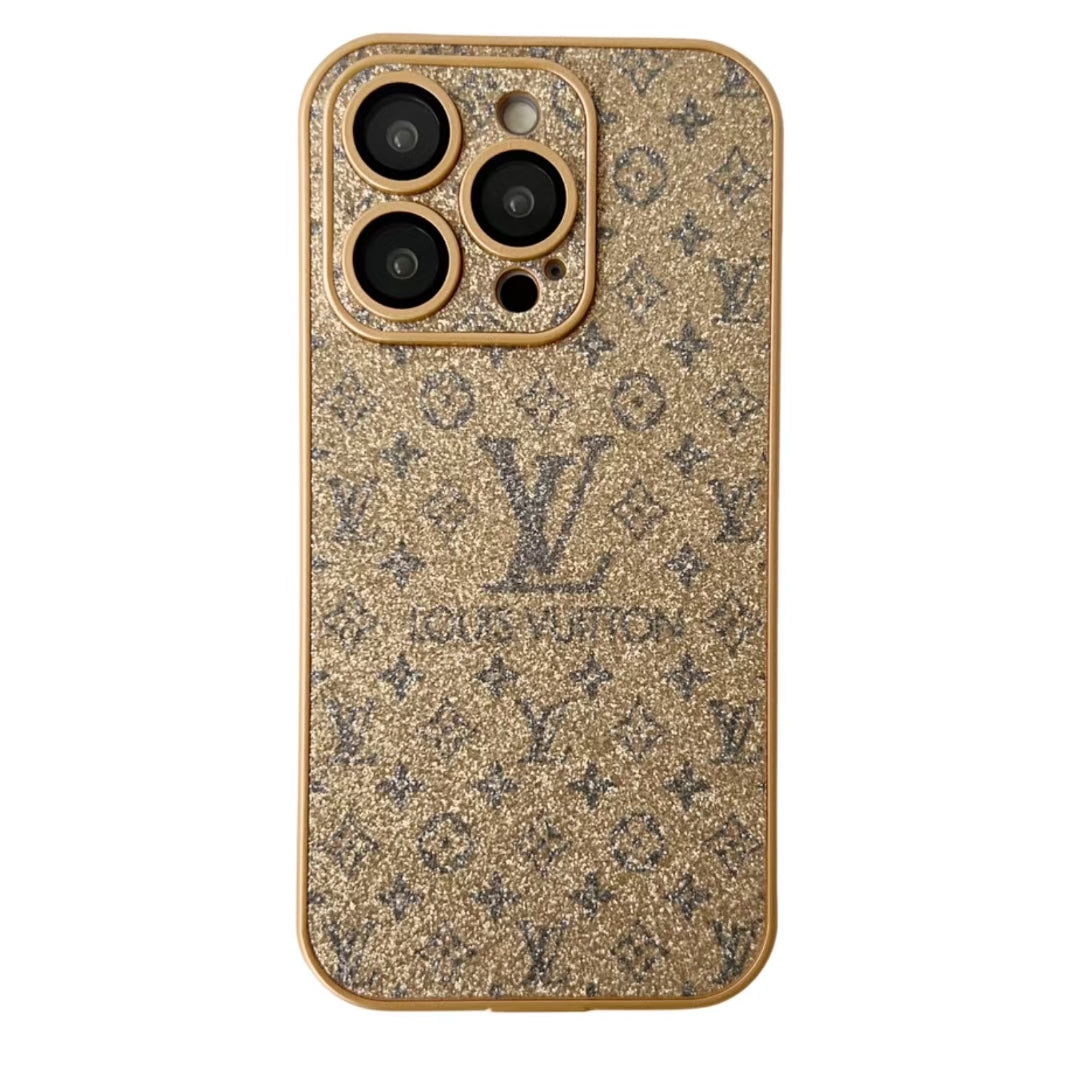 Glitter LV-Inspired Monogram iPhone Case Collection – Sparkling Luxury Protection