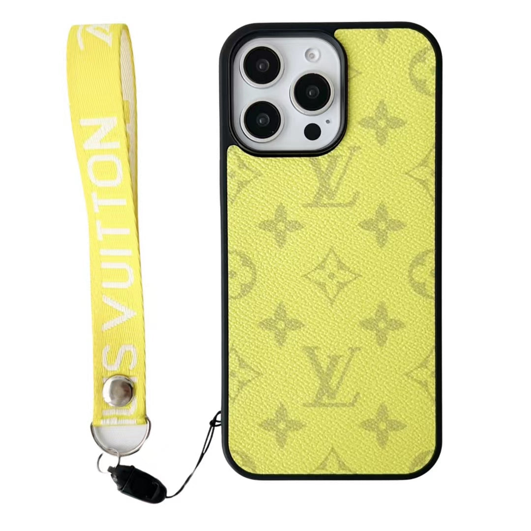 LV Monogram Colorful Strap iPhone Case Collection