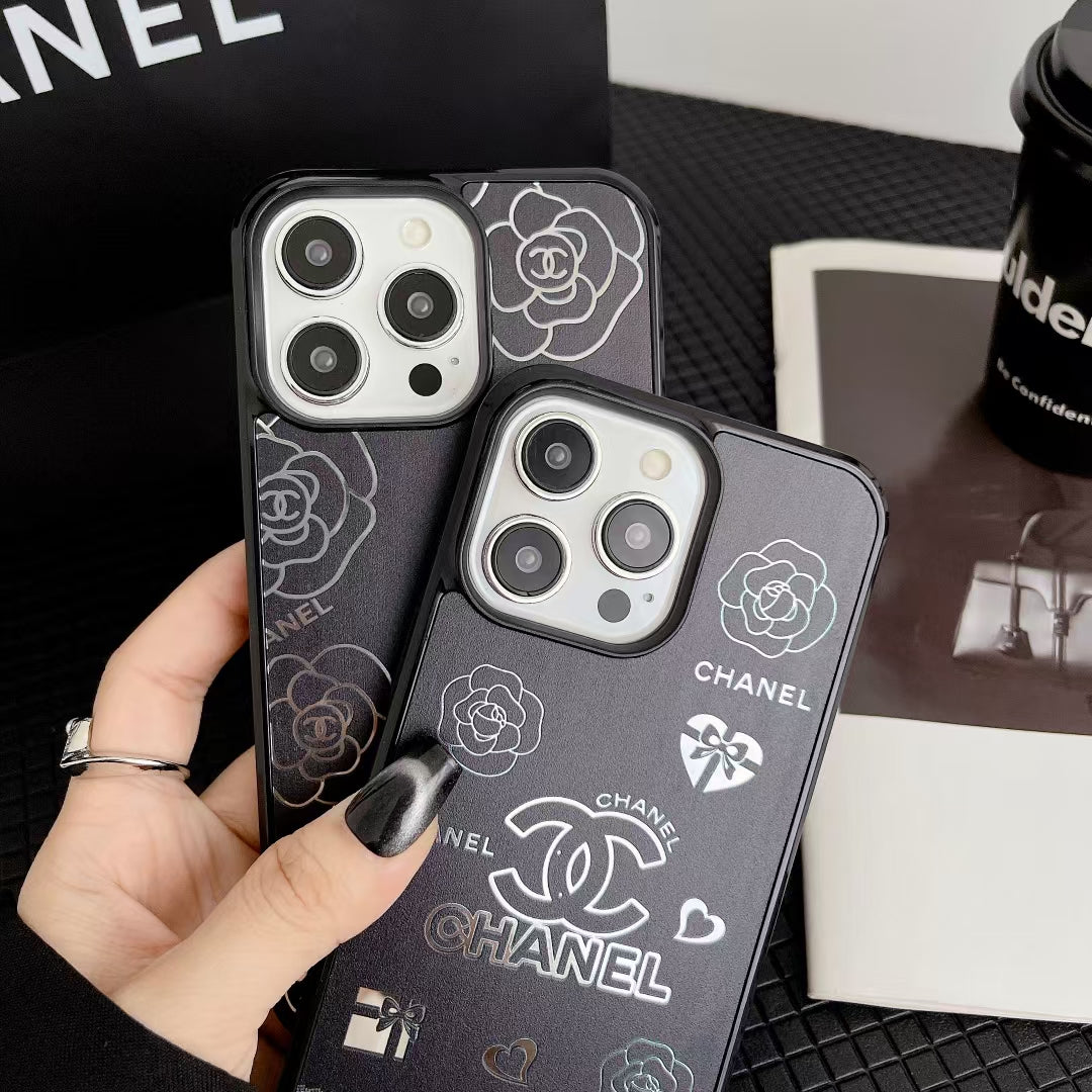 Luxury CC-Inspired Floral Monogram Phone Case