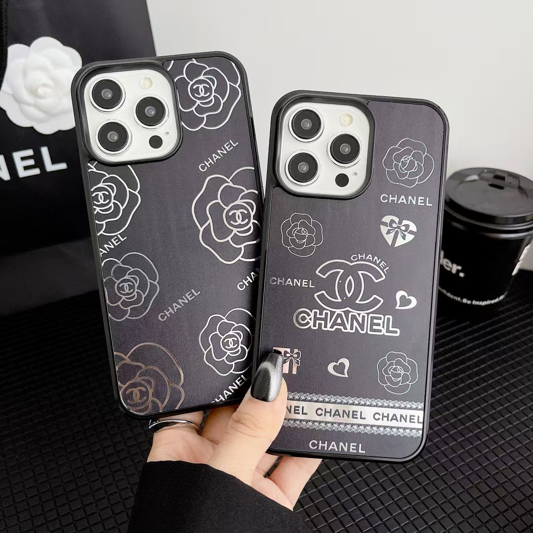 Luxury CC-Inspired Floral Monogram Phone Case