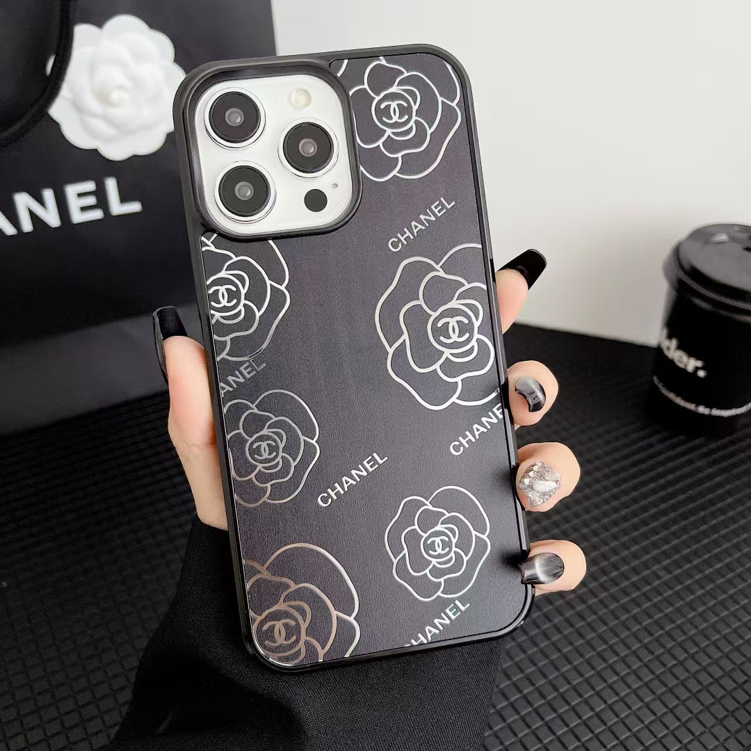 Luxury CC-Inspired Floral Monogram Phone Case