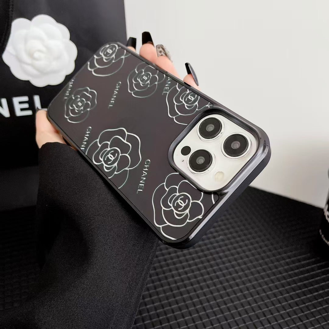 Luxury CC-Inspired Floral Monogram Phone Case