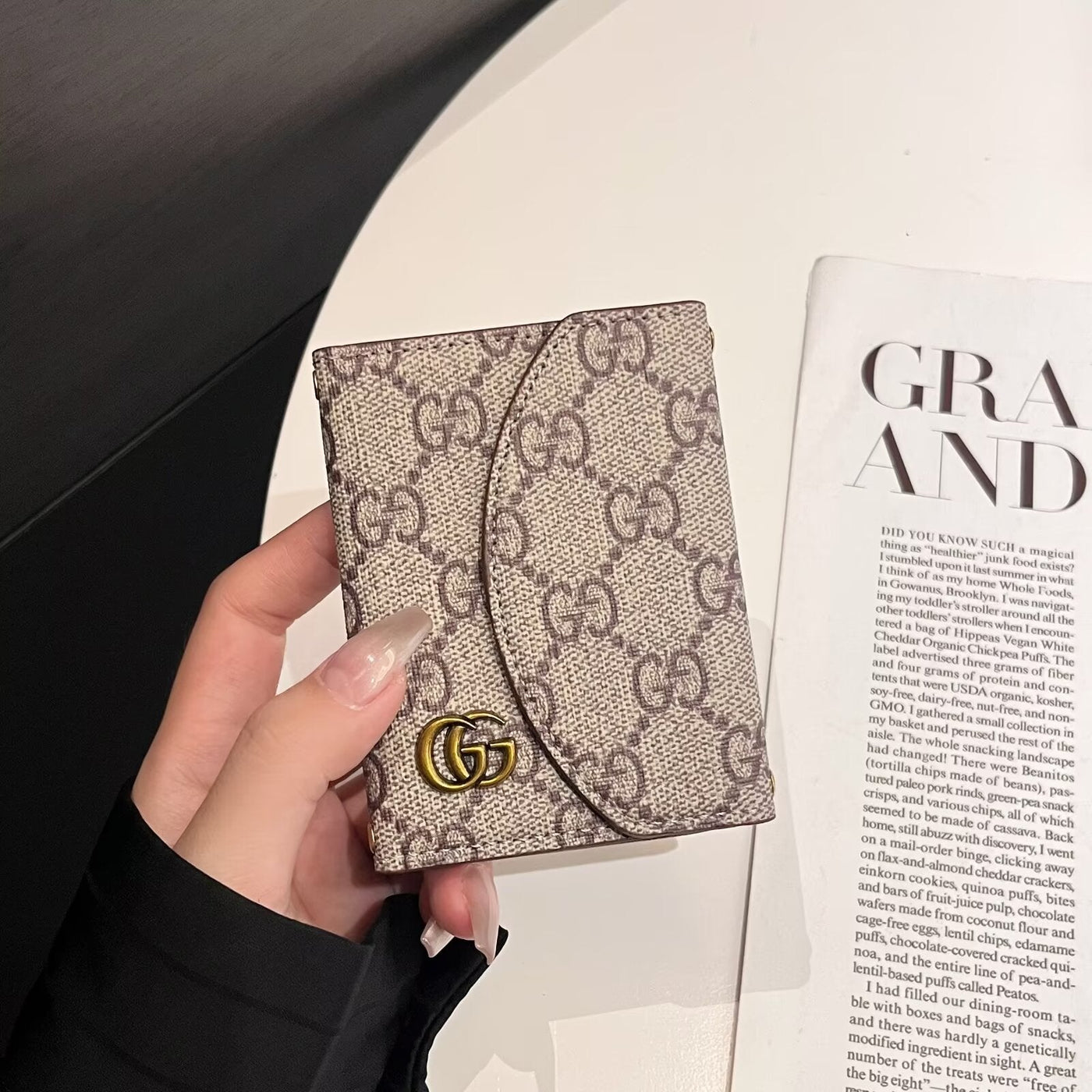 Luxury LV & GG-Inspired Monogram Compact Wallet Collection