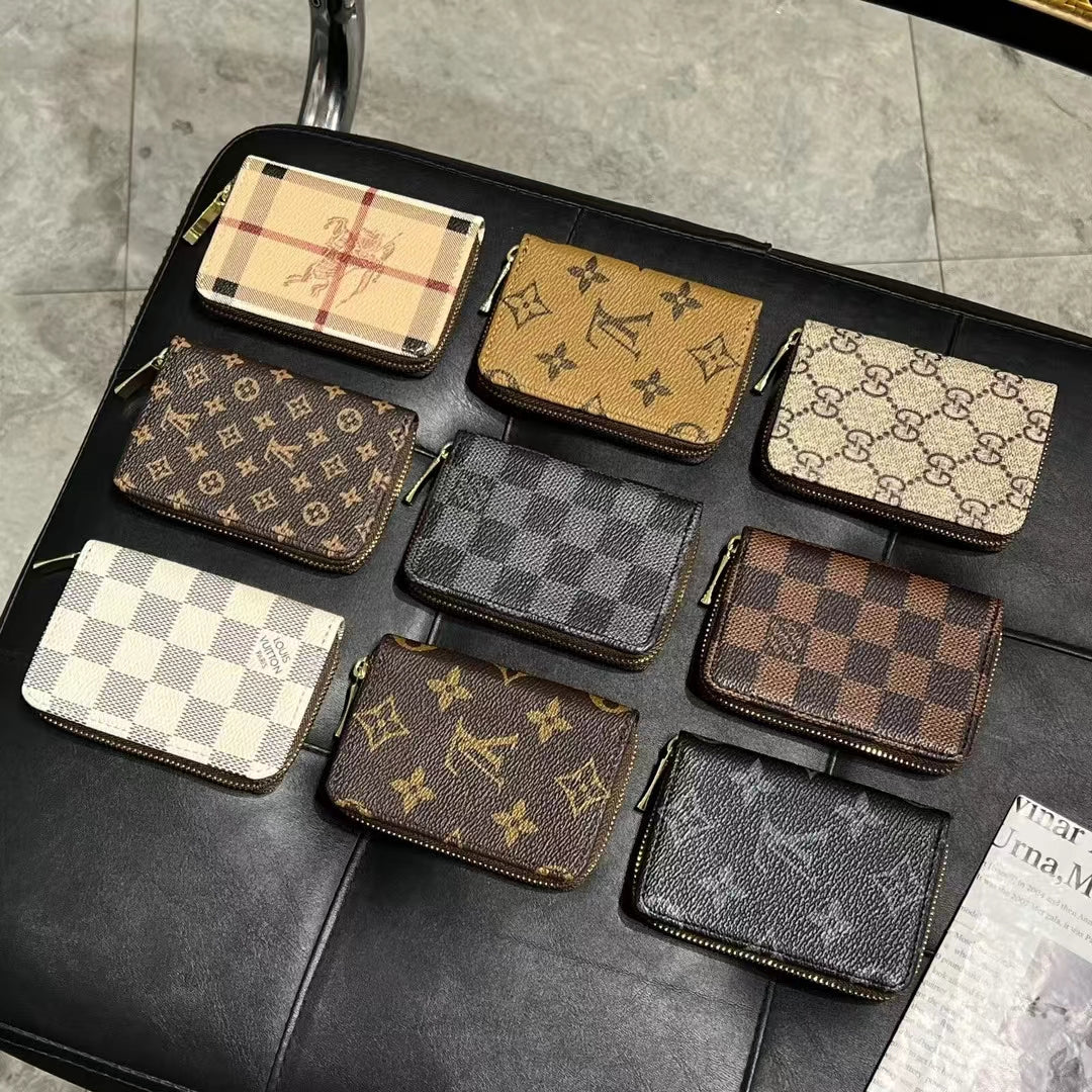 Luxury Monogram Zipper Wallet Collection – LV, GG, and BBR