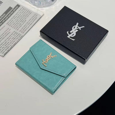 Luxury YL-Inspired Monogram Card Holder Wallet