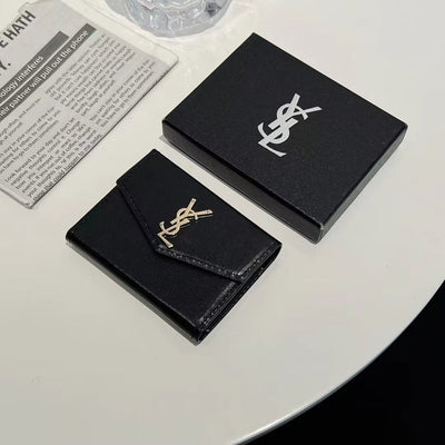 Luxury YL-Inspired Monogram Card Holder Wallet