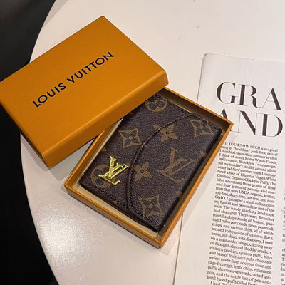 Luxury LV & GG-Inspired Monogram Compact Wallet Collection