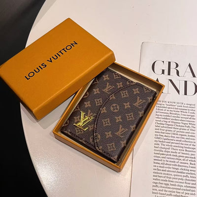 Luxury LV & GG-Inspired Monogram Compact Wallet Collection