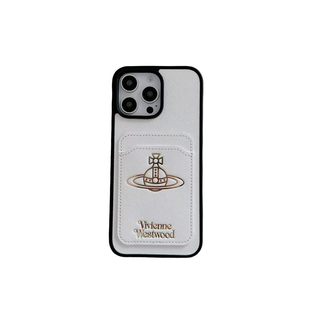 Orb Emblem Wallet Phone Case – Elegant Protective Cover