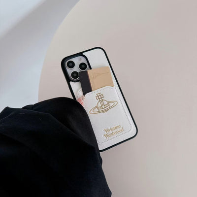 Orb Emblem Wallet Phone Case – Elegant Protective Cover