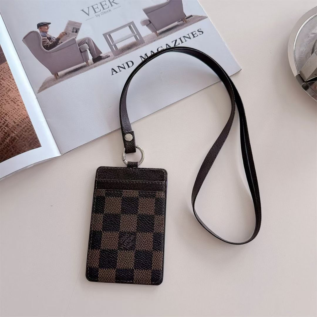 Luxury LV & GG Lanyard Card Holder with Monogram Style