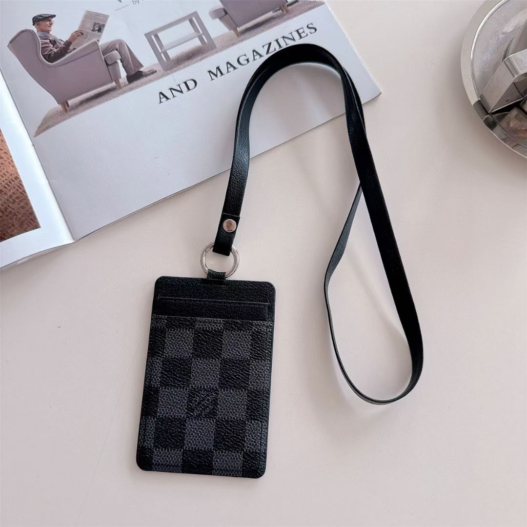 Luxury LV & GG Lanyard Card Holder with Monogram Style