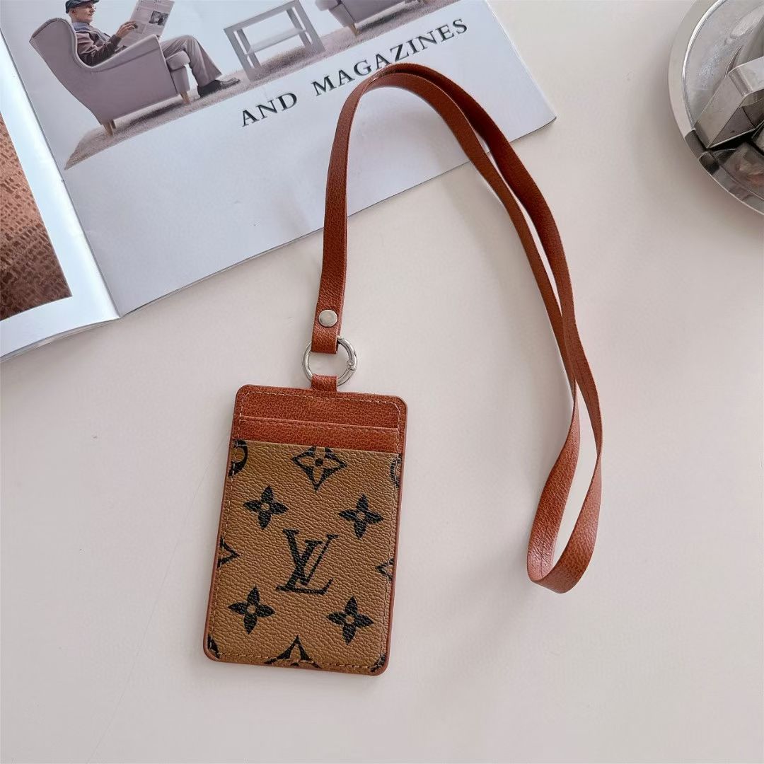 Luxury LV & GG Lanyard Card Holder with Monogram Style