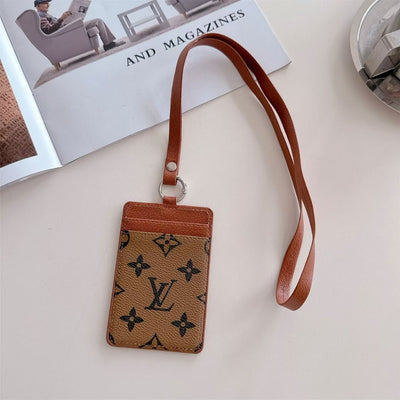 Luxury LV & GG Lanyard Card Holder with Monogram Style