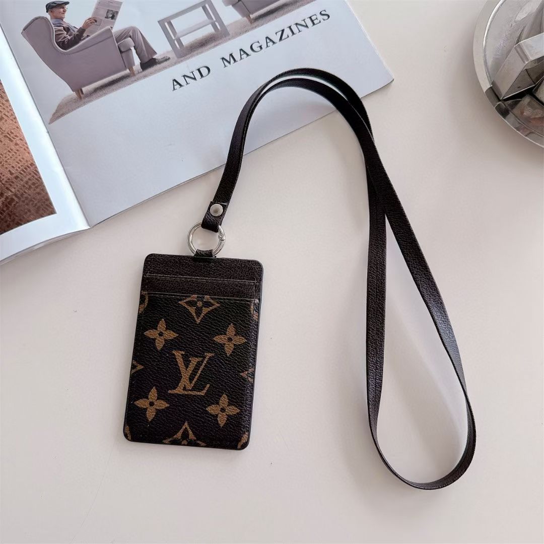 Luxury LV & GG Lanyard Card Holder with Monogram Style