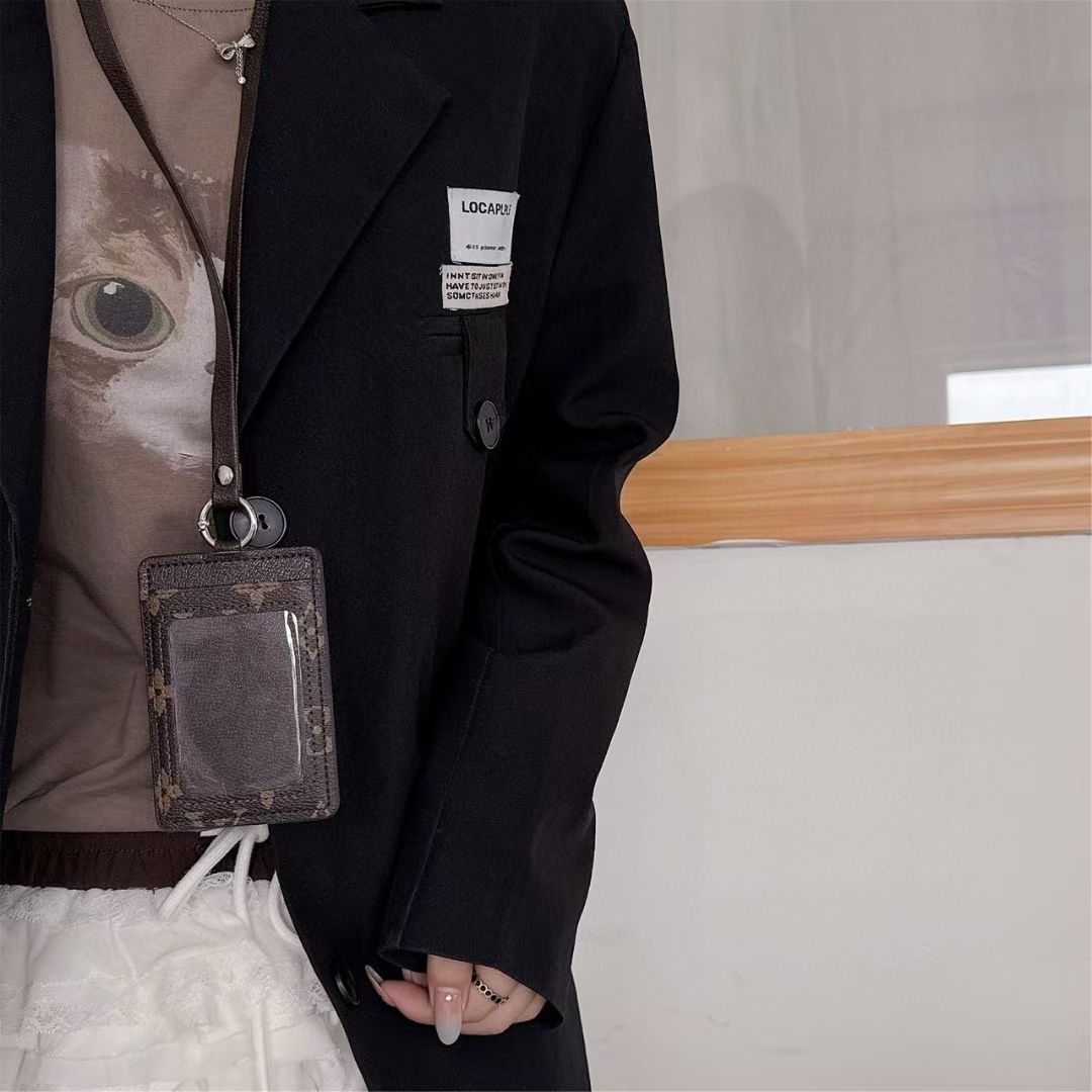 Luxury LV & GG Lanyard Card Holder with Monogram Style