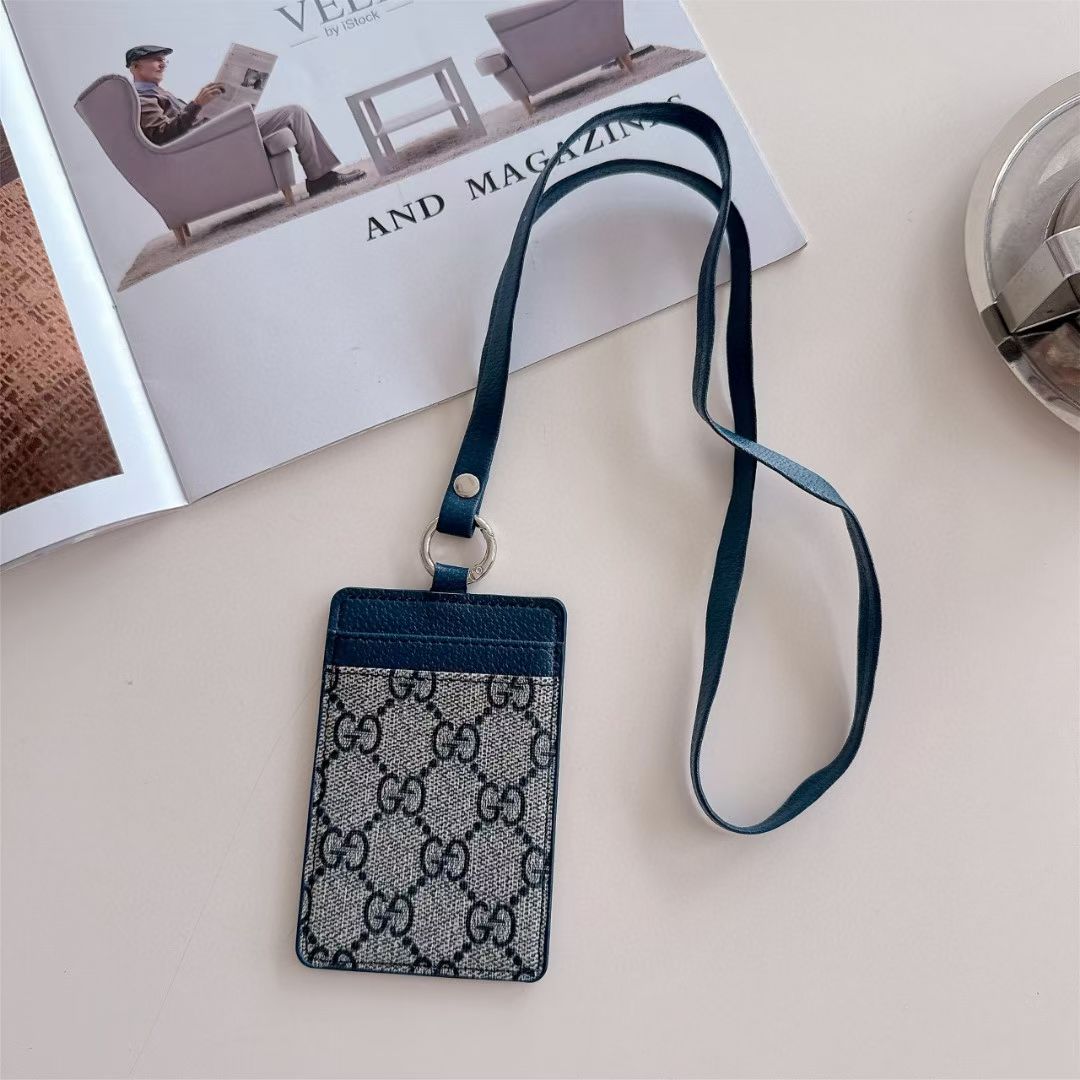 Luxury LV & GG Lanyard Card Holder with Monogram Style