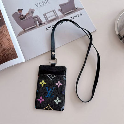 Luxury LV & GG Lanyard Card Holder with Monogram Style