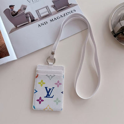 Luxury LV & GG Lanyard Card Holder with Monogram Style