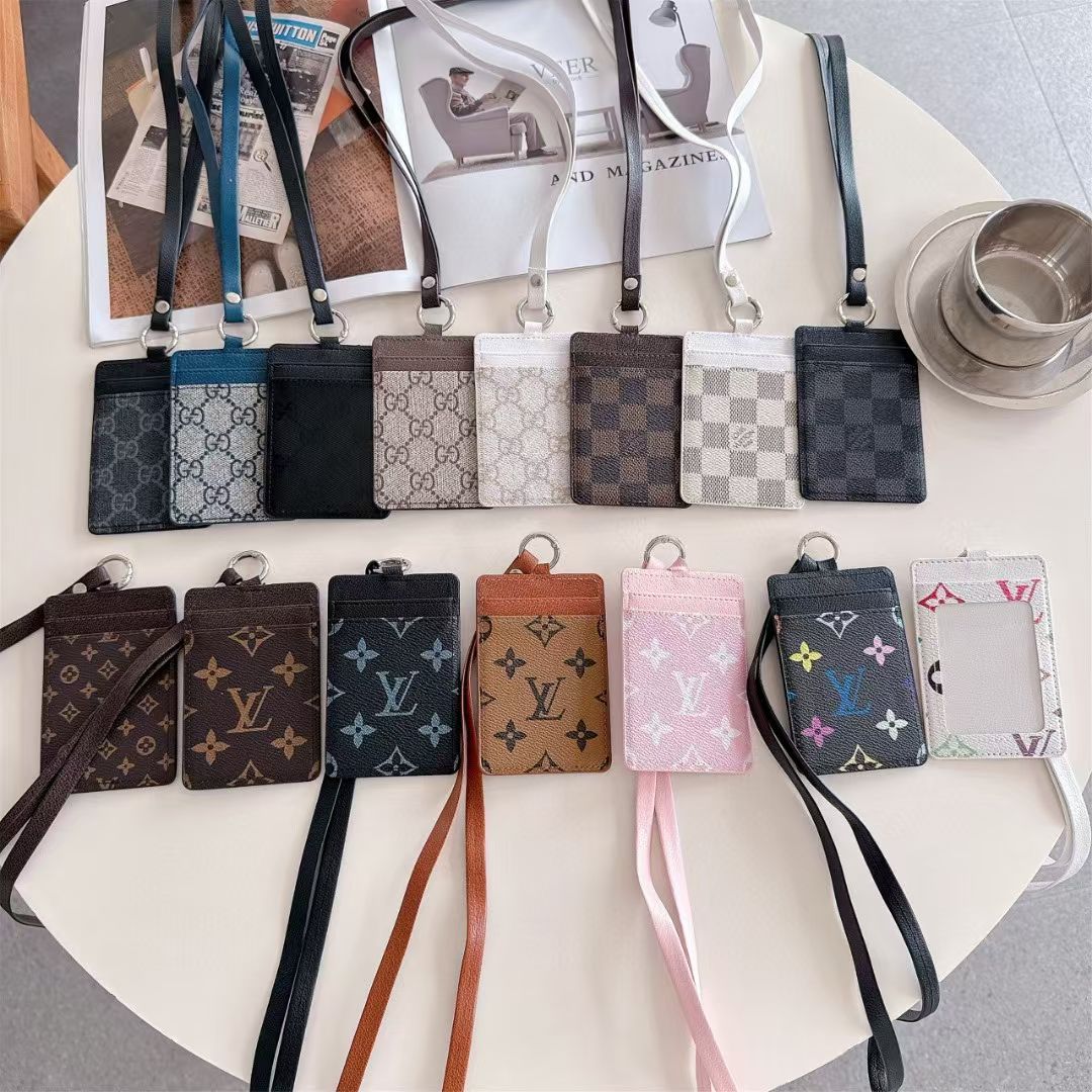 Luxury LV & GG Lanyard Card Holder with Monogram Style