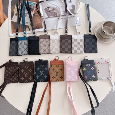 Luxury LV & GG Lanyard Card Holder with Monogram Style