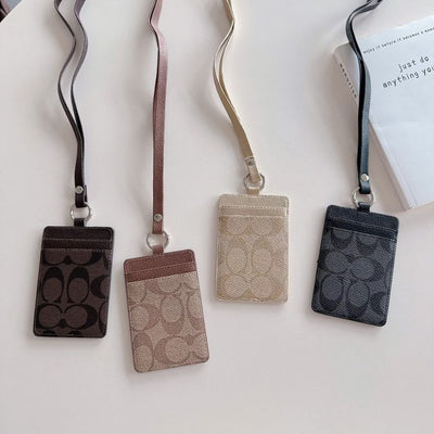 Luxury Monogram Lanyard Card Holder