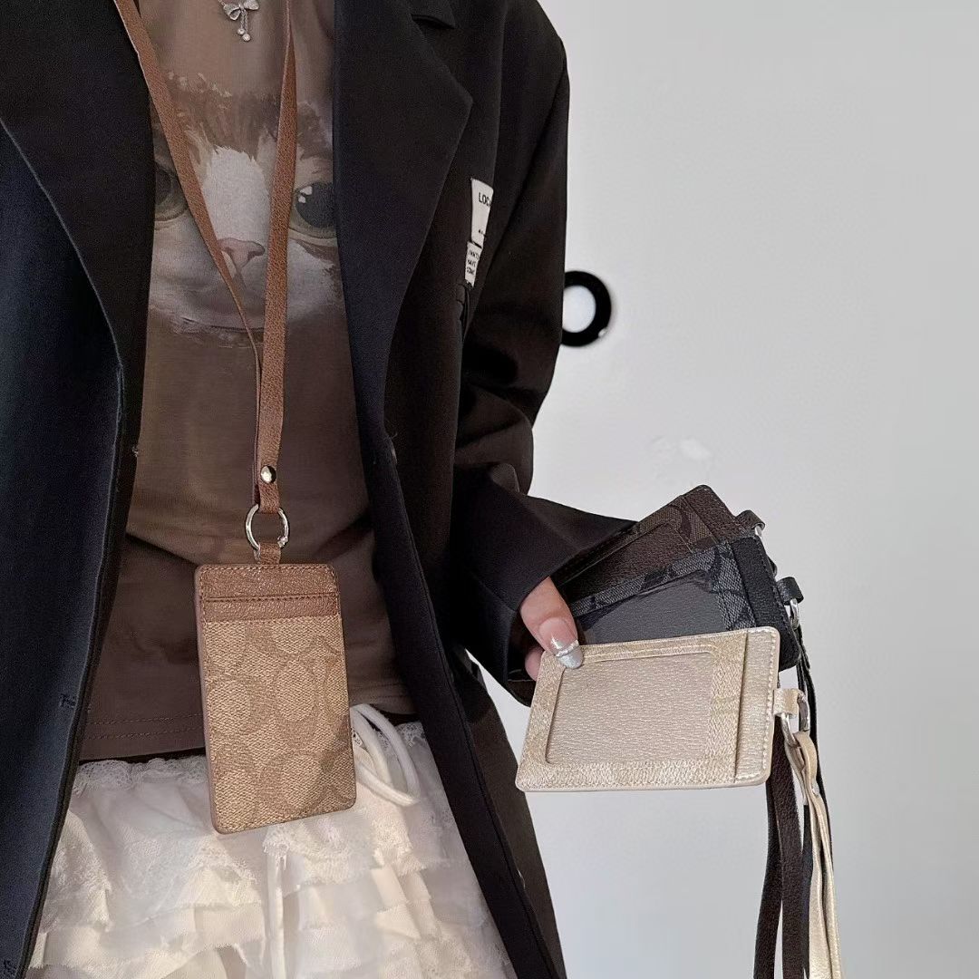 Luxury Monogram Lanyard Card Holder