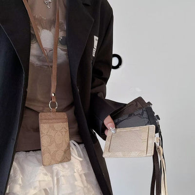 Luxury Monogram Lanyard Card Holder