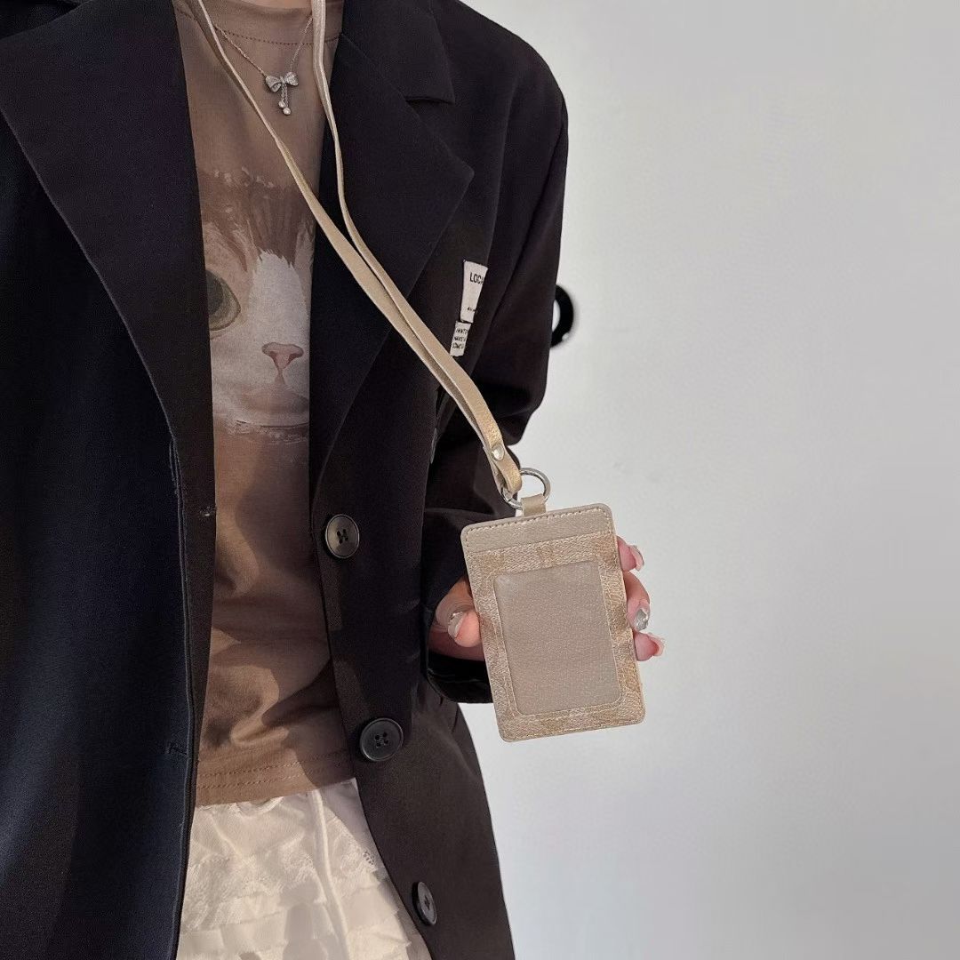 Luxury Monogram Lanyard Card Holder