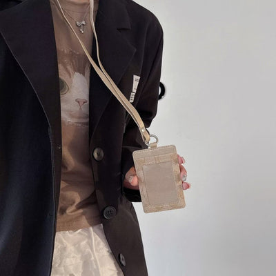 Luxury Monogram Lanyard Card Holder