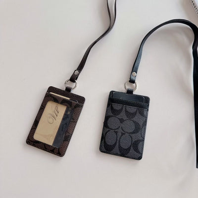 Luxury Monogram Lanyard Card Holder